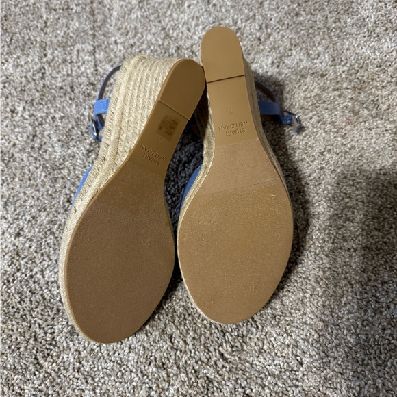 NEW | Stuart Weitzman Mykonos Canvas Periwinkle Espadrilles size 7 - Picture 6 of 6